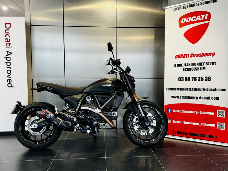 DUCATI SCRAMBLER 800 DARK TERMIGNONI - BRIDAGE A2 POSSIBLE - ECKBOLSHEIM (STRASBOURG OUEST)